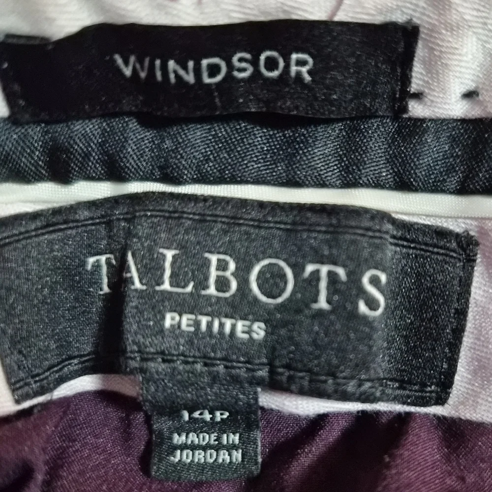 Talbots Petites Windsor Straight Leg Pants - Deep Burgundy Plum - Size 14P - Picture 3 of 11
